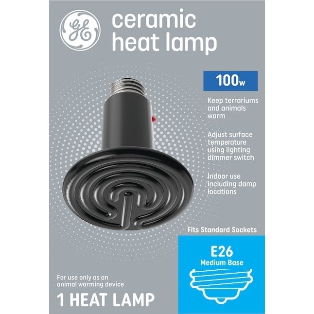 Verpackung einer keramischen Wärmelampe mit 100 Watt und E26-Sockel